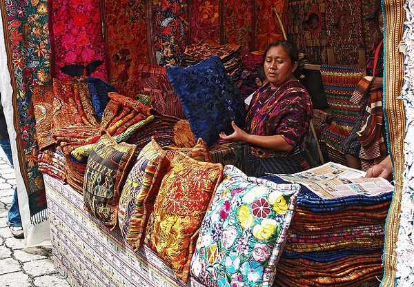 Mercado de Chichicastenango en Guatemala