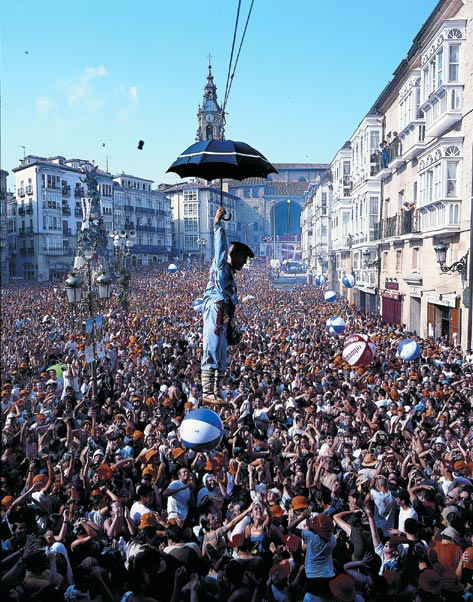 Celedón de las Fiestas de la Virgen Blanca en Vitoria-Gasteiz, en la provincia de Álava