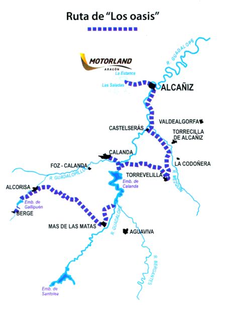 ruta de los oasis moto Aragón
