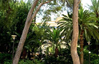 Jardín palacete de Villarias